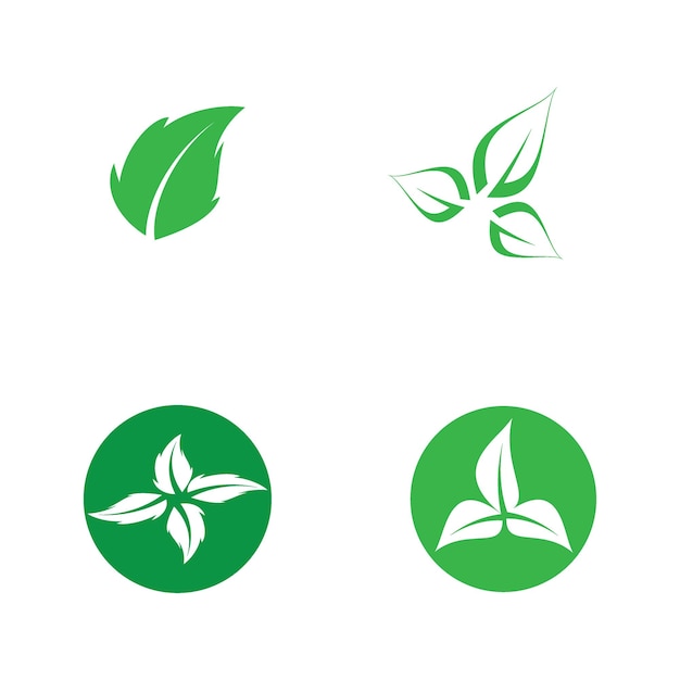 Leaf ecology logo and vector template