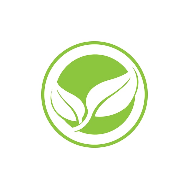 Leaf ecology logo and vector template