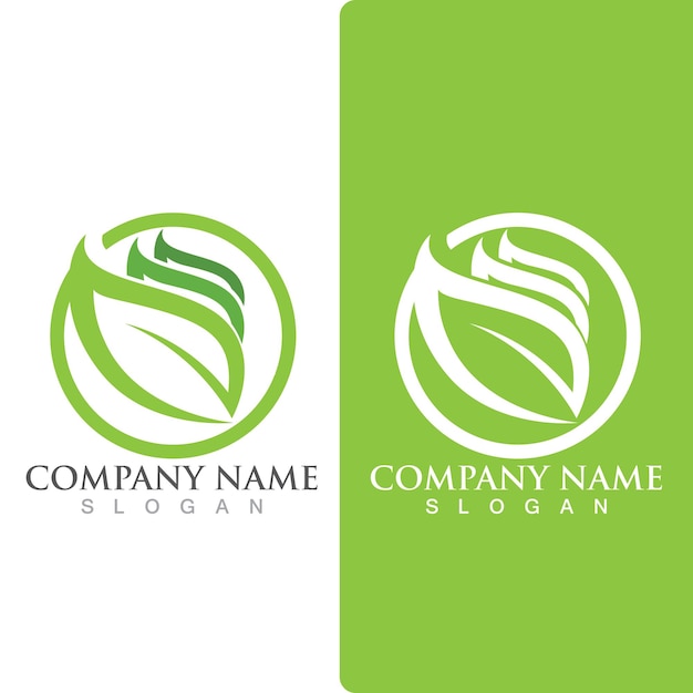 Leaf ecology Logos of green Tree nature element vector