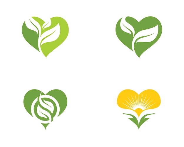 Leaf ecology nature Logo Template