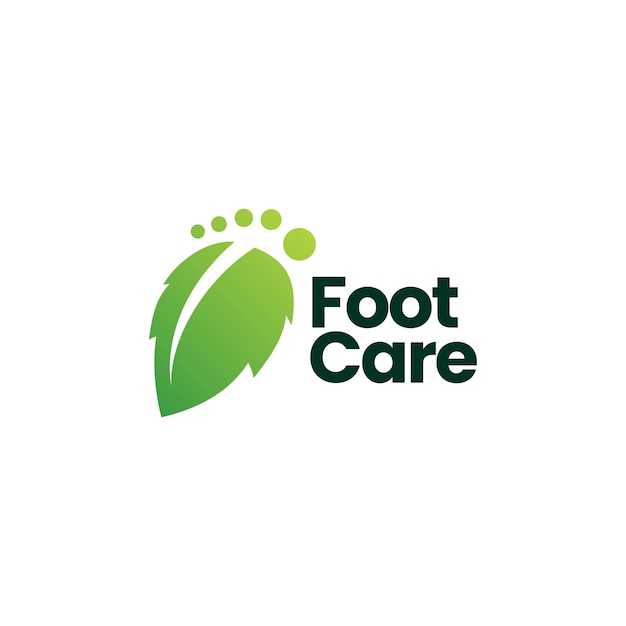 Leaf feet foot therapy logo vector icon illustration