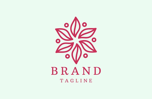 leaf and flower logo design Elegant Luxurious Pattern Motif