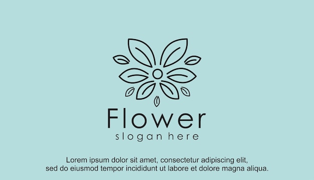 leaf and flower rose logo design for beauty, cosmetics, yoga and spa. logo design