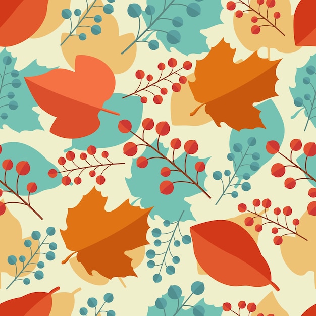 Leaf Foliage Autumn Fall Season Seamless Pattern Repeatable