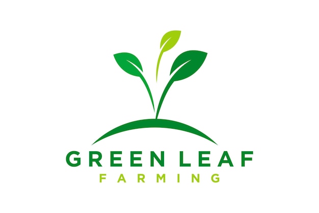 Leaf for Growth Finance or Nature Logo design