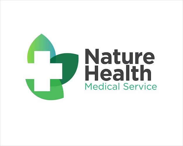 Vector leaf health logo designs for medical service