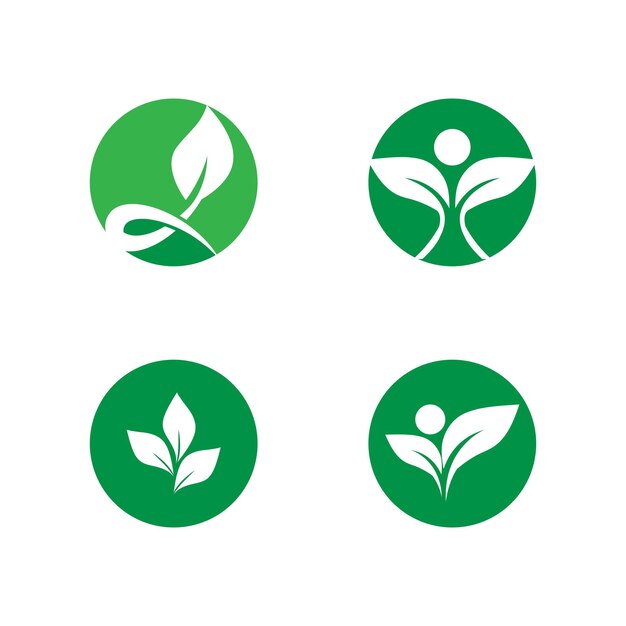 Leaf icon Vector Illustration design Logo template