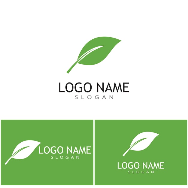 Leaf icon Vector Illustration design Logo template