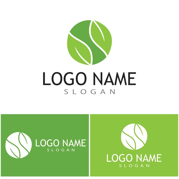 Leaf icon Vector Illustration design Logo template