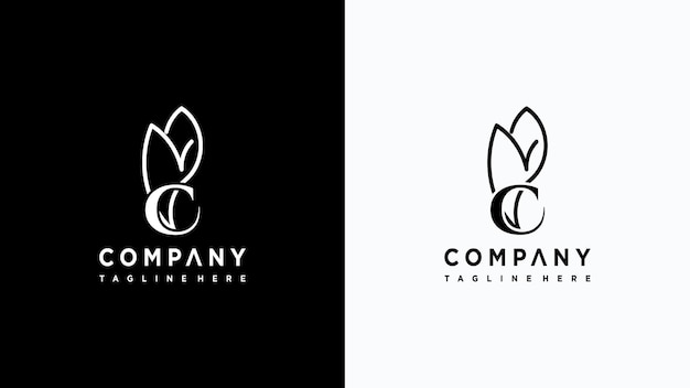 leaf letter c logo design