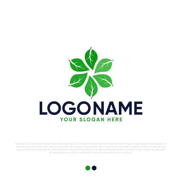 Leaf Logo Design Premium Vector