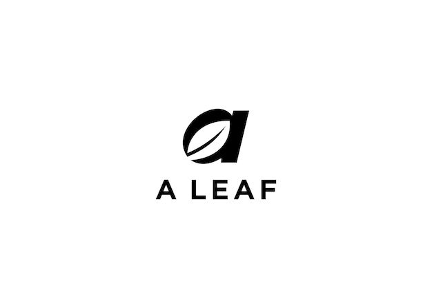 a leaf logo design vector illustration