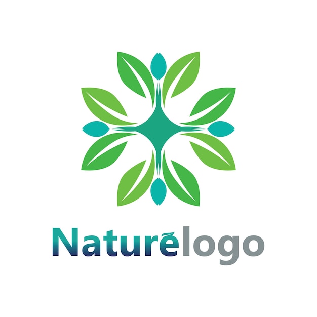 Leaf logo design vector for nature symbol template editableGreen leaf logo ecology nature element vector icon