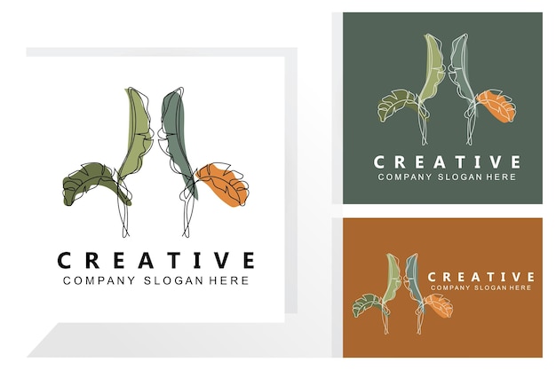 Leaf Logo Design Vector With Other Styles Illustration Set Collection Of Leaf Types