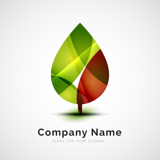 Vector leaf logo seasonal autumn concept