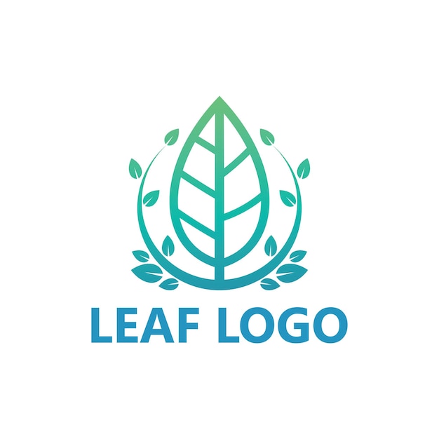 Leaf logo template design vector