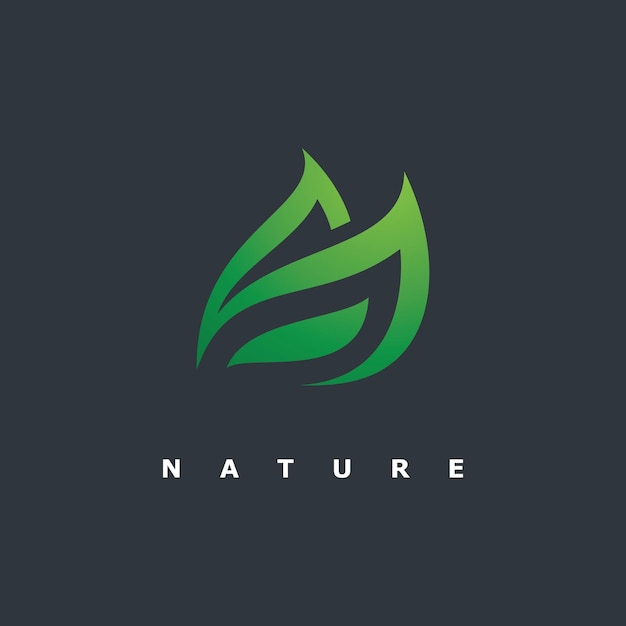 Leaf logo vector nature symbol template design