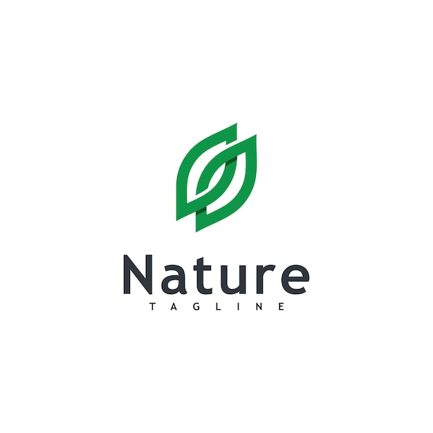 Leaf logo vector nature symbol template design