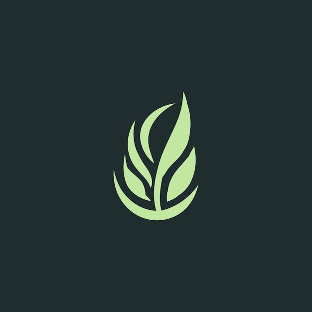 Leaf nature logo design vector illustration