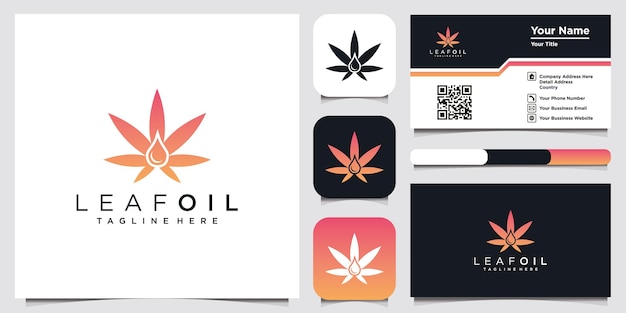 Leaf Oil Logo Design Inspiration For Company and business card