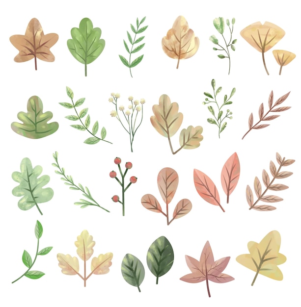 leaf painting cartoon collection