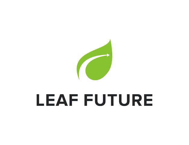 leaf and path simple sleek creative geometric modern logo design