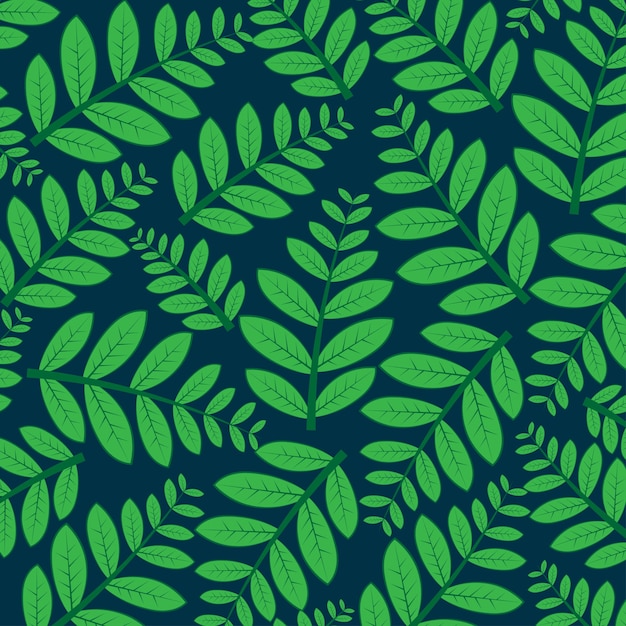 leaf pattern design template vector