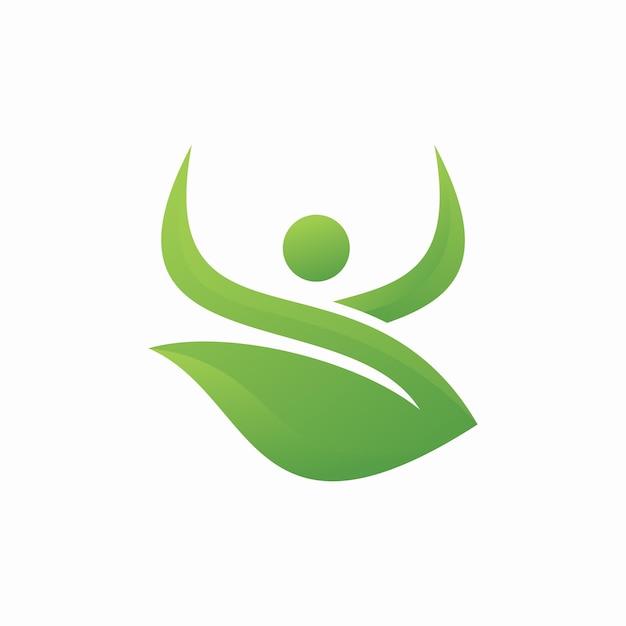 Leaf people logo template design