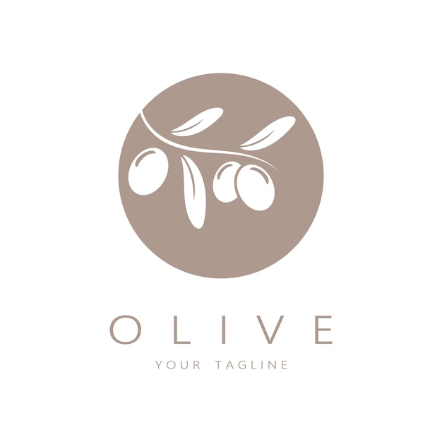 leaf plant logo and natural olive fruit Herbalolive oilcosmetics or beautybusinesscosmetology