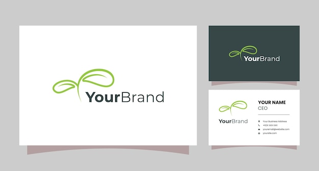 leaf shoots logo With Business Card