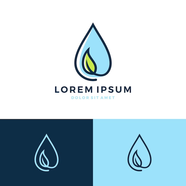 leaf water drop logo