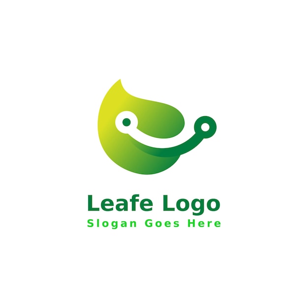 Leafe and Technology logo design bundle vector graphics