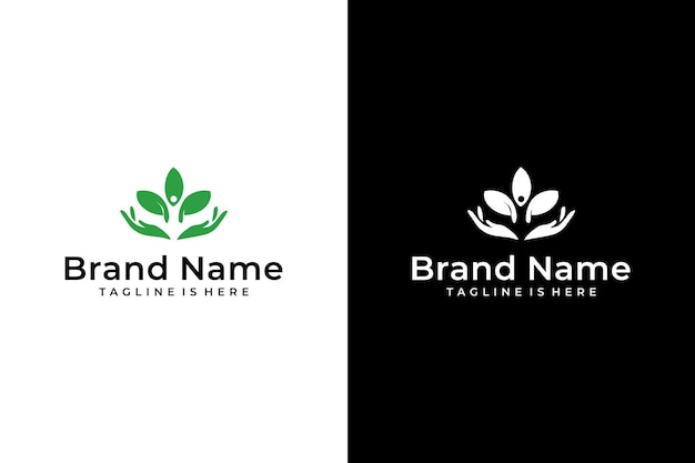 leafy hand folk logo