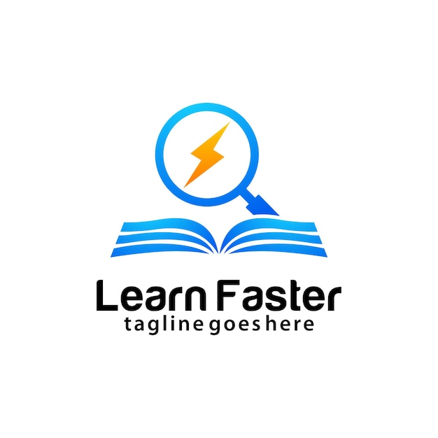 Learn faster logo design template