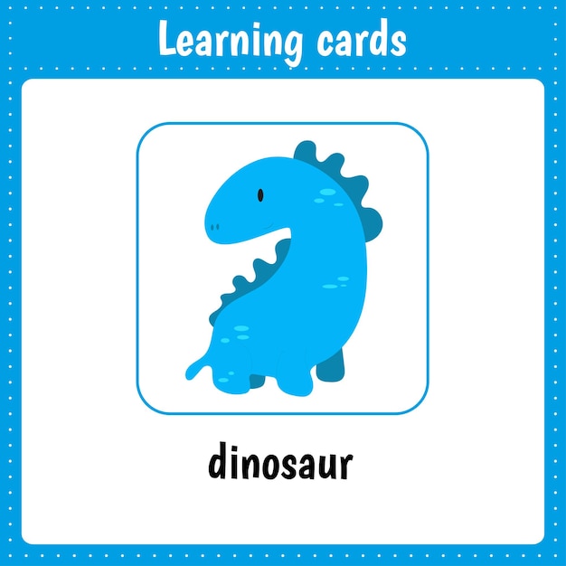 Learning cards for kids Animals Dinosaur Educational worksheets for kids Preschool activity