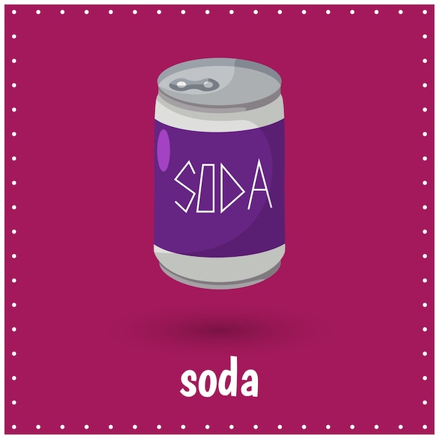 Learning cards for kids Soda Drink