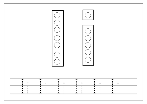 Learning English alphabet for kids Letter I Tracing letters