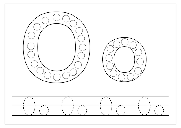 Learning English alphabet for kids Letter O Tracing letters