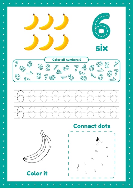 Learning numbers exercises for kids