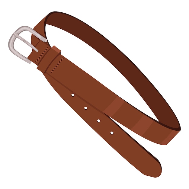 leather belt isolated vector illustration