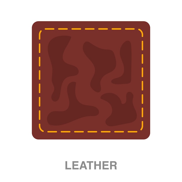 Leather illustration on transparent background