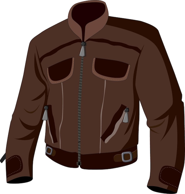 Leather jacket vector illustration