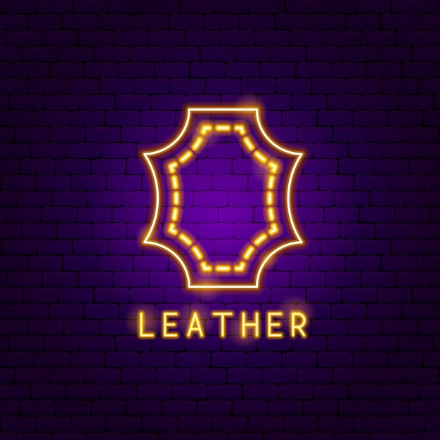 Leather Neon Label