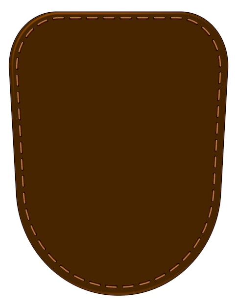 Leather patch with realistic stitch Chevron template