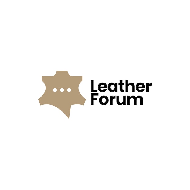 Leather talk forum chat community logo vector icon illustration