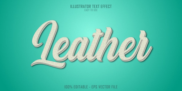 Leather texture 3D text style effect