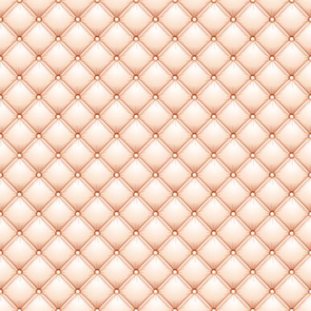 Leather upholstery seamless classic background pattern Vintage royal texture of creamy and pink padded fabric with buttons for antique furniture decoration