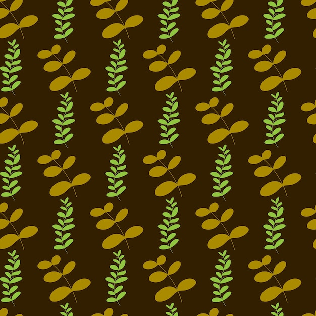 Leaves Bohemian In Winter Seamless Vector Pattern Design