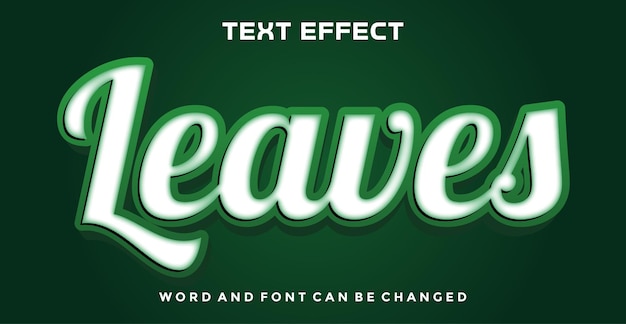 Leaves editable text effect