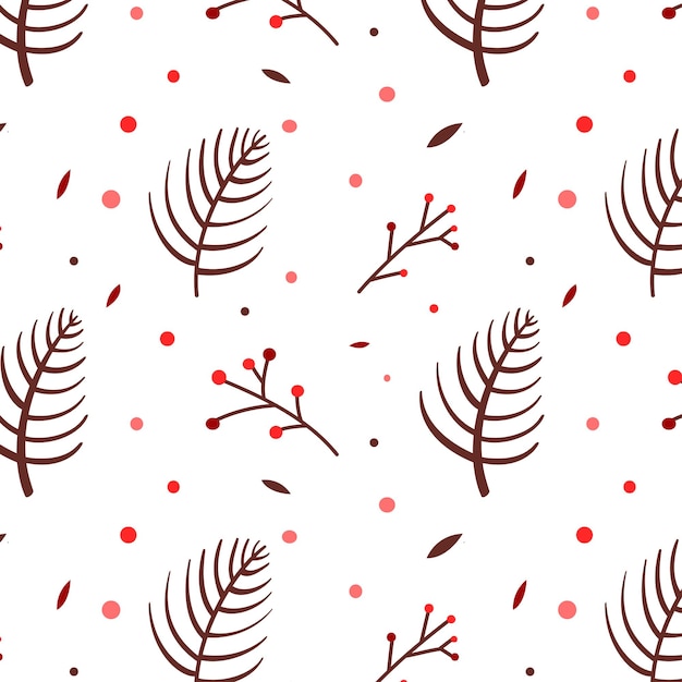 Leaves Falling in the Air Vector Illustration Pattern